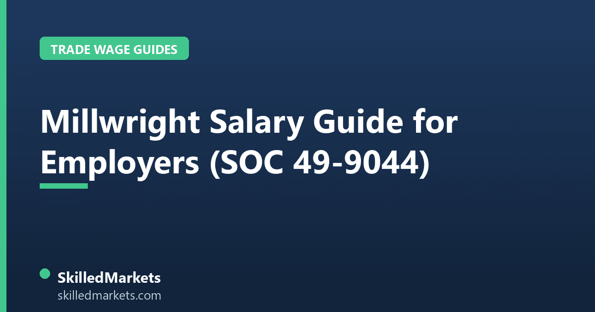 Millwright Salary Guide for Employers (SOC 49-9044)