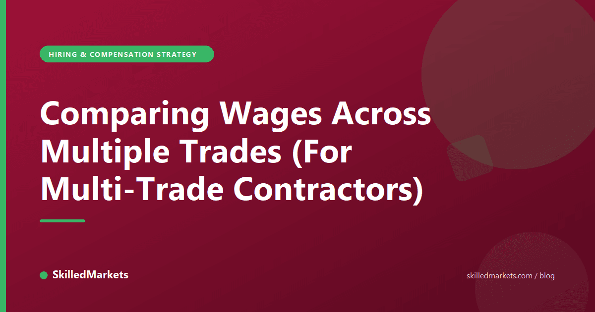 Comparing Wages Across Multiple Trades (For Multi-Trade Contractors)